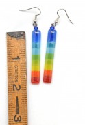 Long Glass Rainbow Earrings